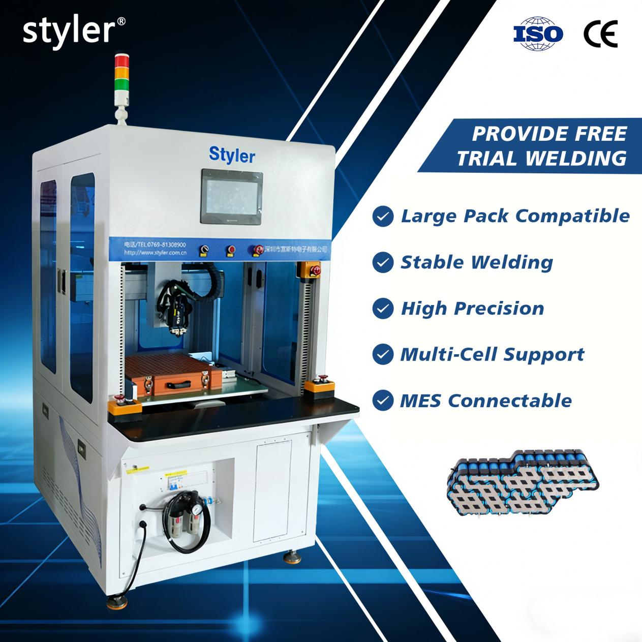 Saldatrice a punti per batterie agli ioni di litio con integrazione MES